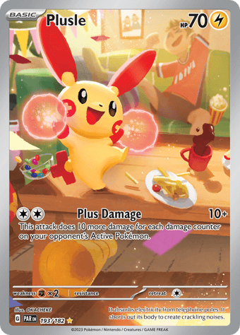 Plusle Paradox Rift Pokemon Card