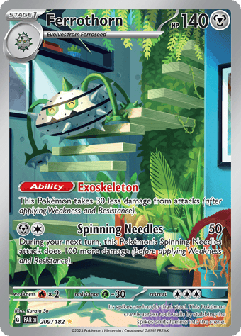 Ferrothorn Paradox Rift Pokemon Card