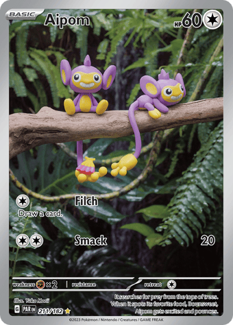 Aipom Paradox Rift Pokemon Card