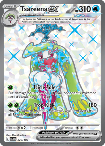 Tsareena ex Paradox Rift Pokemon Card