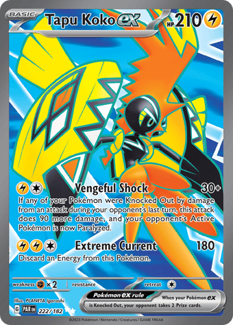 Tapu Koko ex Paradox Rift Pokemon Card