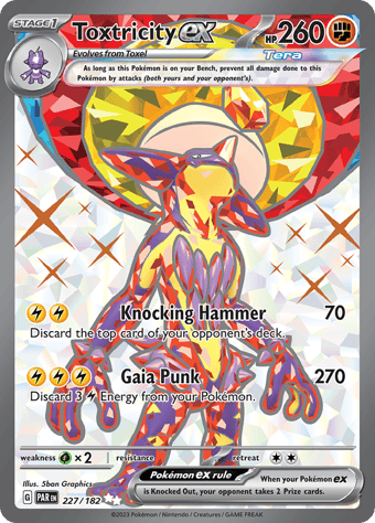 Toxtricity ex Paradox Rift Pokemon Card