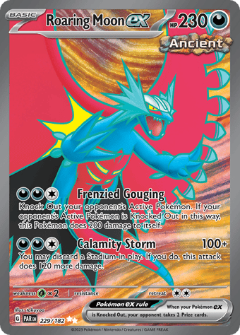 Roaring Moon ex Paradox Rift Pokemon Card