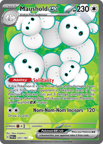 Maushold ex Paradox Rift Pokemon Card