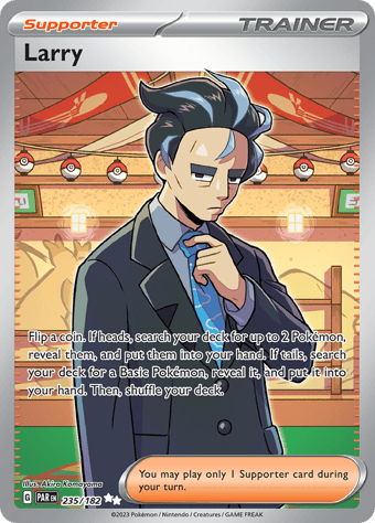 Larry Paradox Rift Pokemon Card