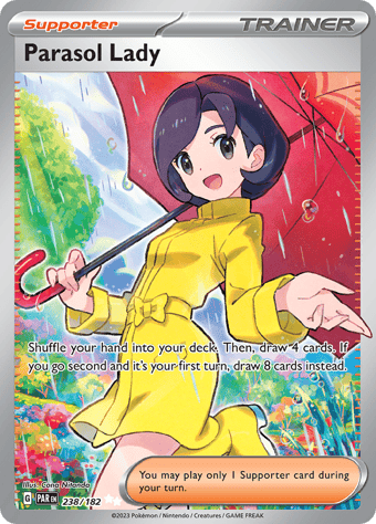 Parasol Lady Paradox Rift Pokemon Card