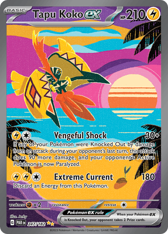 Tapu Koko ex Paradox Rift Pokemon Card
