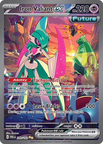 Iron Valiant ex Paradox Rift Pokemon Card