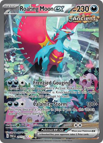 Roaring Moon ex Paradox Rift Pokemon Card