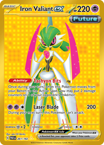 Iron Valiant ex Paradox Rift Pokemon Card