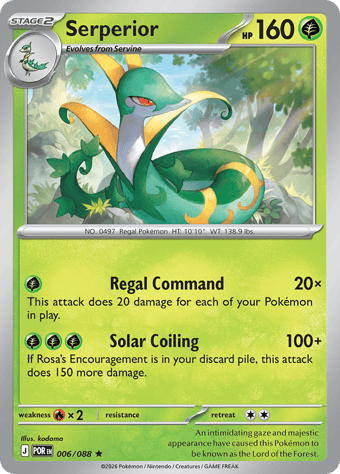 Serperior Perfect Order Pokemon Card
