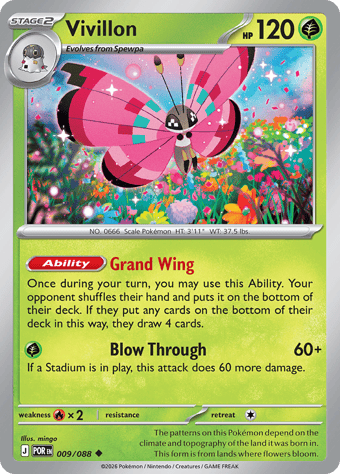 Vivillon Perfect Order Pokemon Card