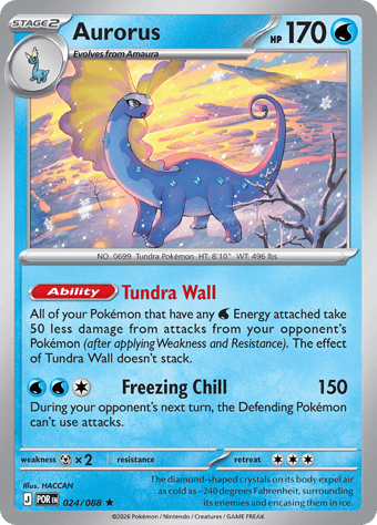 Aurorus Perfect Order Pokemon Card