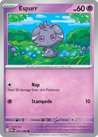Espurr Perfect Order Pokemon Card