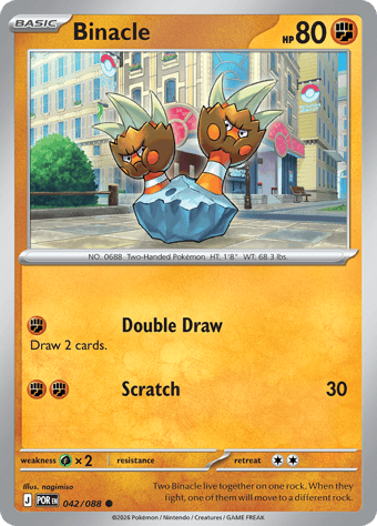 Binacle Perfect Order Pokemon Card