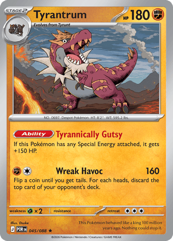 Tyrantrum Perfect Order Pokemon Card