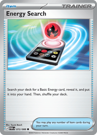 Energy Search Perfect Order Pokemon Card