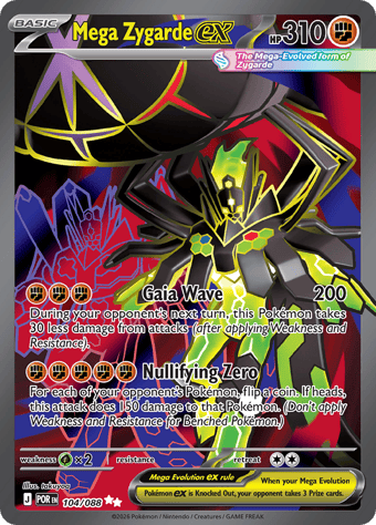 Mega Zygarde EX Perfect Order Pokemon Card