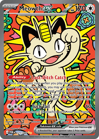 Meowth EX Perfect Order Pokemon Card