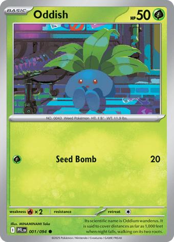 Oddish Phantasmal Flames Pokemon Card