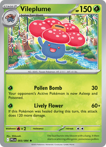 Vileplume Phantasmal Flames Pokemon Card