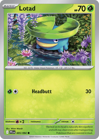 Lotad Phantasmal Flames Pokemon Card