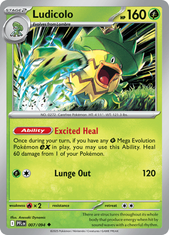Ludicolo Phantasmal Flames Pokemon Card