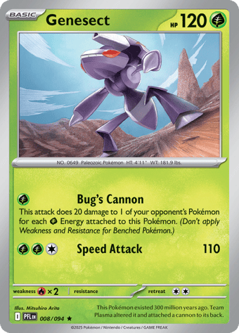 Genesect Phantasmal Flames Pokemon Card