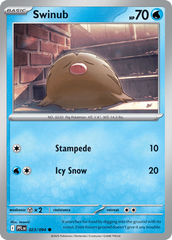 Swinub Phantasmal Flames Pokemon Card