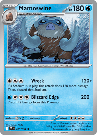 Mamoswine Phantasmal Flames Pokemon Card
