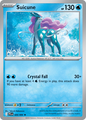 Suicune Phantasmal Flames Pokemon Card