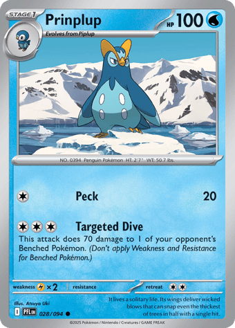 Prinplup Phantasmal Flames Pokemon Card
