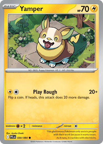 Yamper Phantasmal Flames Pokemon Card
