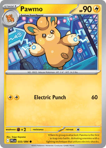 Pawmo Phantasmal Flames Pokemon Card