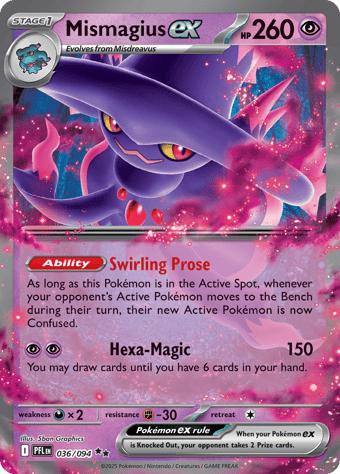 Mismagius EX Phantasmal Flames Pokemon Card