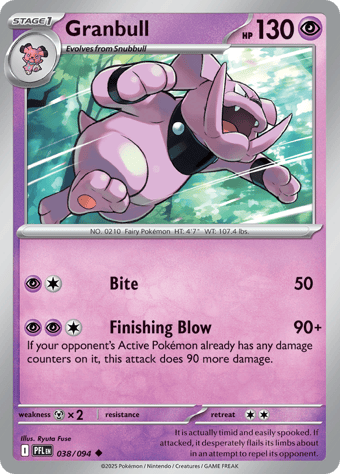 Granbull Phantasmal Flames Pokemon Card