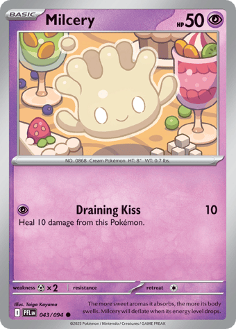 Milcery Phantasmal Flames Pokemon Card