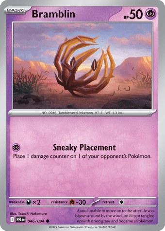 Bramblin Phantasmal Flames Pokemon Card