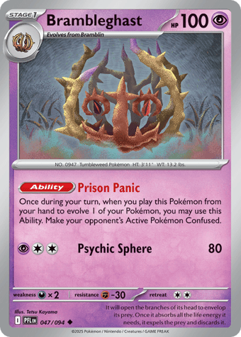 Brambleghast Phantasmal Flames Pokemon Card