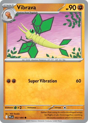 Vibrava Phantasmal Flames Pokemon Card