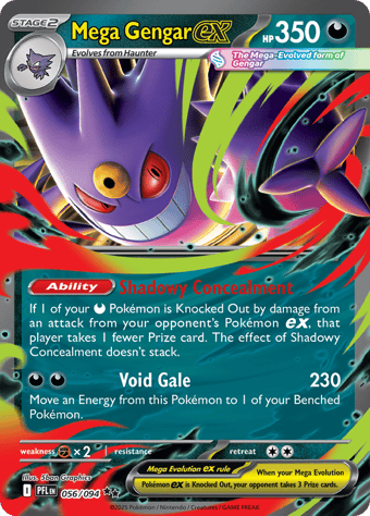 Mega Gengar EX Phantasmal Flames Pokemon Card