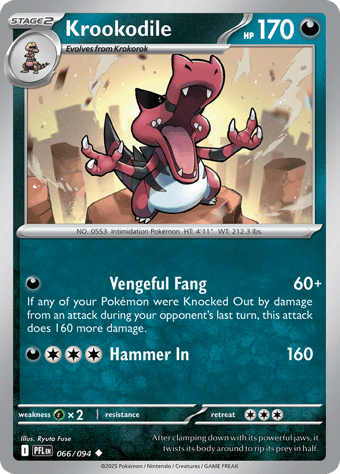 Krookodile Phantasmal Flames Pokemon Card