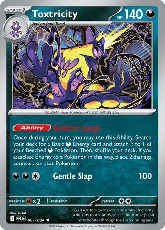 Toxtricity Phantasmal Flames Pokemon Card