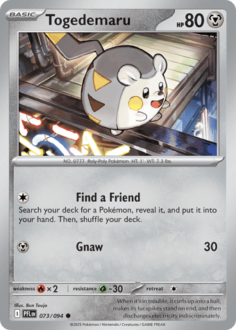 Togedemaru Phantasmal Flames Pokemon Card
