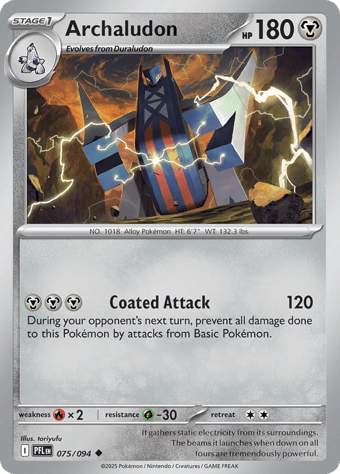 Archaludon Phantasmal Flames Pokemon Card