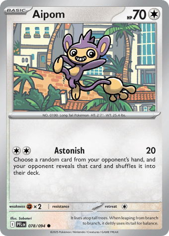 Aipom Phantasmal Flames Pokemon Card
