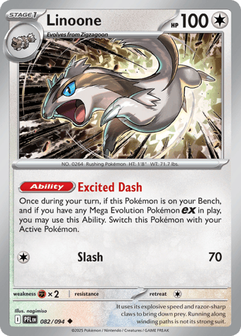 Linoone Phantasmal Flames Pokemon Card