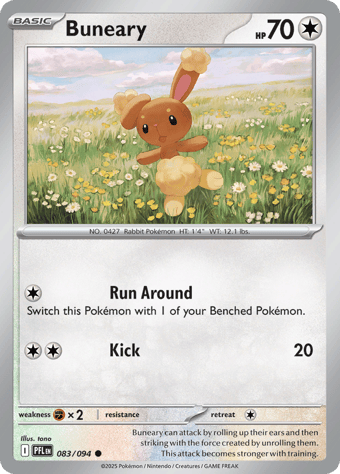 Buneary Phantasmal Flames Pokemon Card
