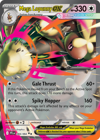 Mega Lopunny EX Phantasmal Flames Pokemon Card