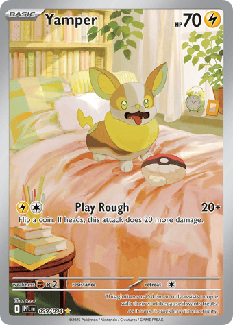 Yamper Phantasmal Flames Pokemon Card